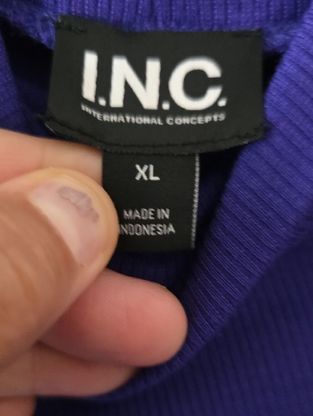 Women’s Long Sleeve Turtleneck Top in Purple - Picture 3 of 5